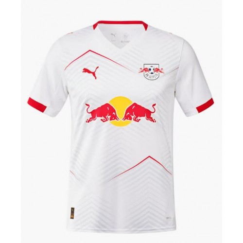 Moški Nogometni dresi RB Leipzig Domači 2025-26 Kratek Rokav